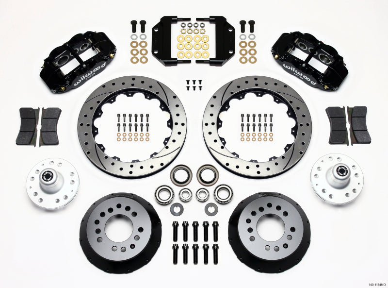 Wilwood Narrow Superlite 6R Front Hub Kit 12.88in Drilled Magnum Force Drop Spndle Wilwood