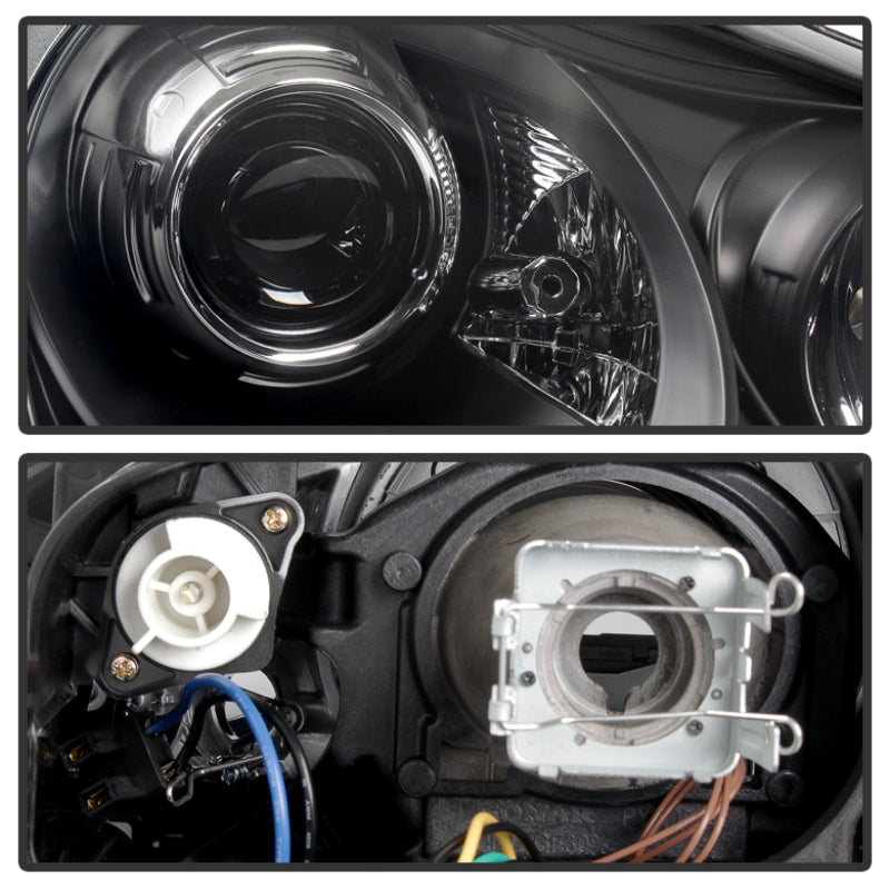 Spyder Porsche Cayenne 03-06 Projector Xenon/HID Model- DRL LED Blk PRO-YD-PCAY03-HID-DRL-BK - eliteracefab.com