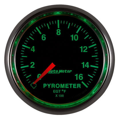 Autometer GS 0-1600 degree F Full Sweep Electronic Pyrometer Gauge 3844