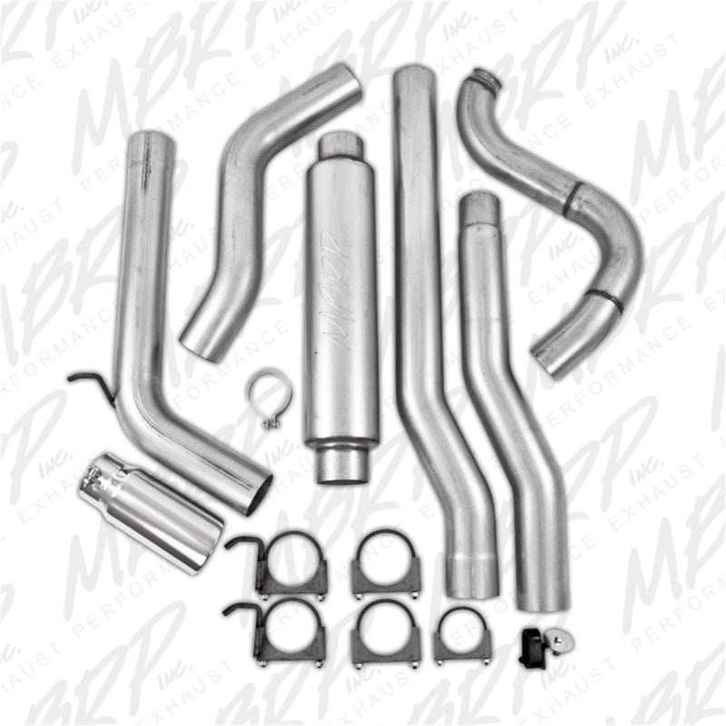 MBRP 88-93 Dodge 2500/3500 Cummins 4WD ONLY Turbo Back Single Side Exit Alum Exhaust System - eliteracefab.com