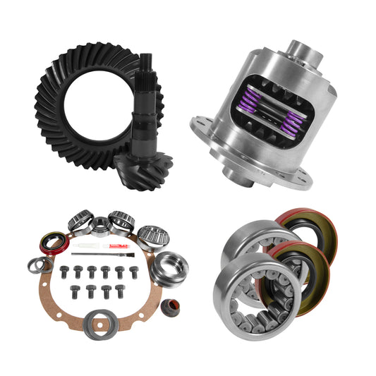 Yukon 8.8in Ford 4.56 Rear Ring & Pinion Install Kit 31 Spline Positraction 2.99in Axle Bearings Yukon Gear & Axle