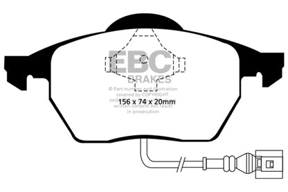 EBC 99-06 Audi TT 1.8 Turbo Ultimax2 Front Brake Pads - eliteracefab.com