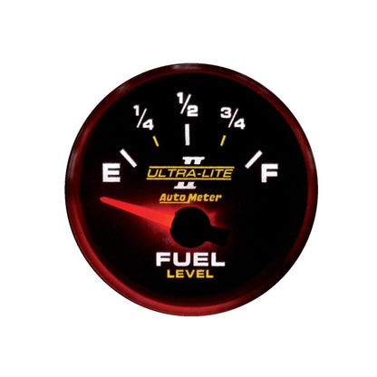Autometer Ultra-Lite II 52mm 240-33 OHMS Short Sweep Electronic Fuel Level Gauge 4916