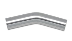 Vibrant 2.5in O.D. Universal Aluminum Tubing (30 degree Bend) - Polished - eliteracefab.com
