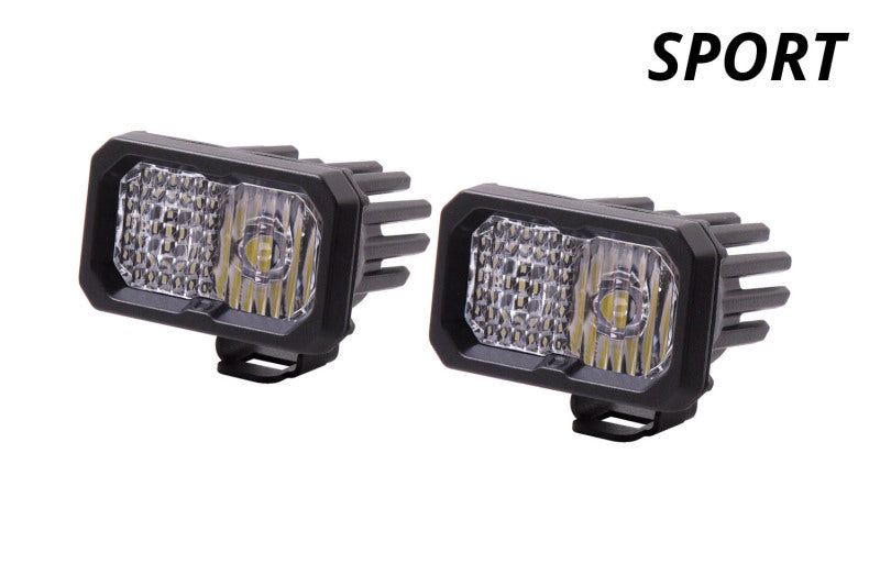 Diode Dynamics Stage Series 2 In LED Pod Sport - White Combo Standard RBL (Pair)