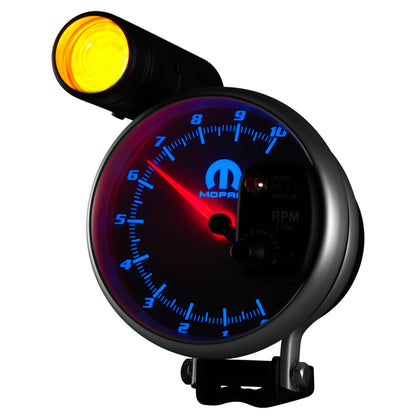 AutoMeter Gauge Tachometer 5in. 10K RPM Pedestal W/ Ext. Shift-Lite White Mopar 880248