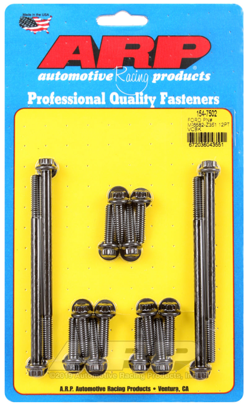 ARP Small Block Ford Valve Cover 12pt Bolt Kit (For P/N M-6582-Z351) ARP