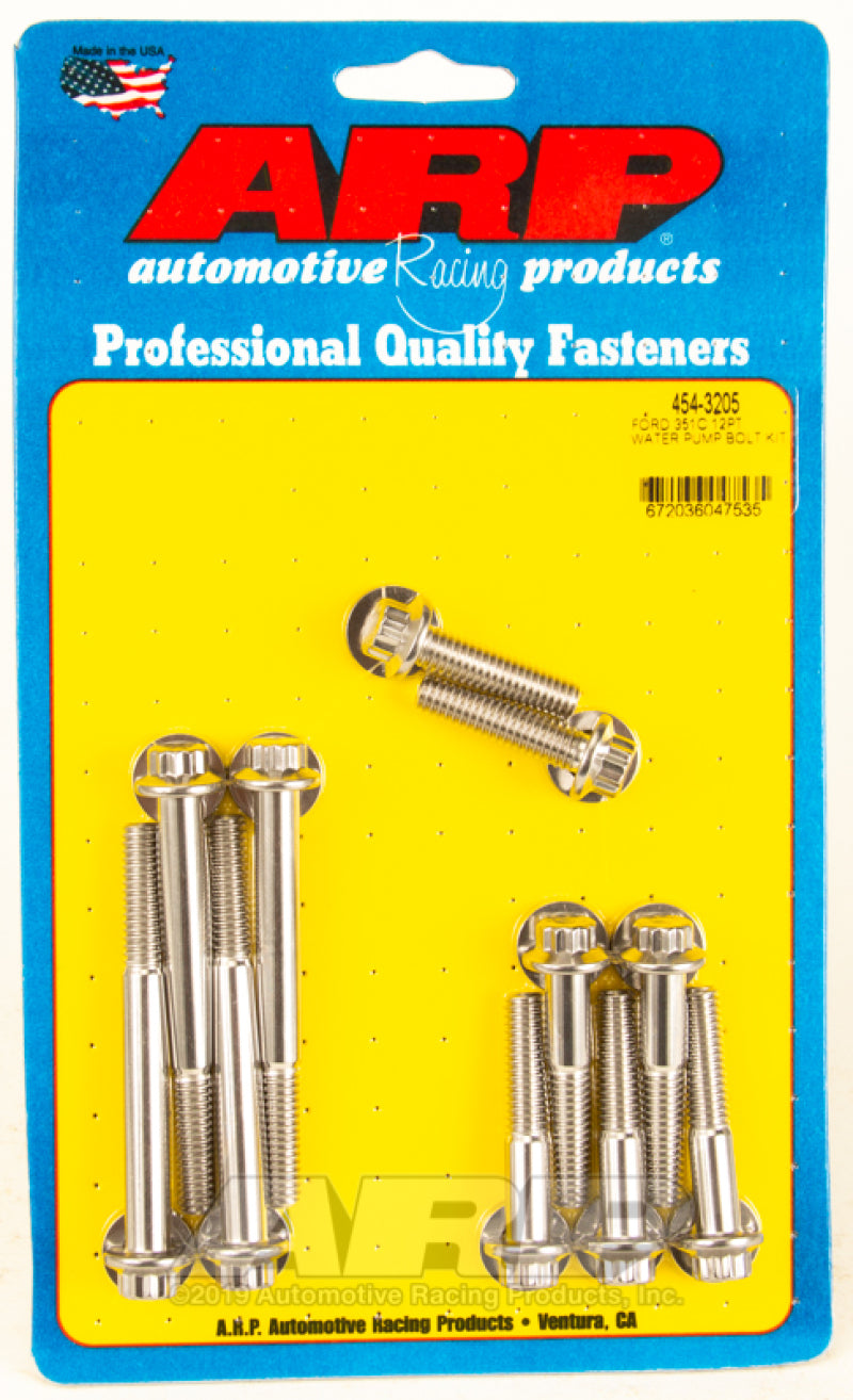 ARP Ford 351C SS 12pt Water Pump Bolt Kit ARP