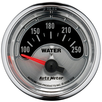 Autometer American Muscle 52mm Short Sweep Electric 250 Deg  F Water Temp Gauge 1236