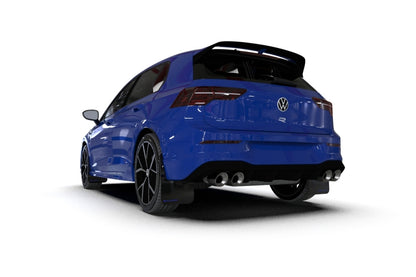 Rally Armor 2022 MK8 Volkswagen Golf GTI/R Black UR Mud Flap w/ White Logo - eliteracefab.com