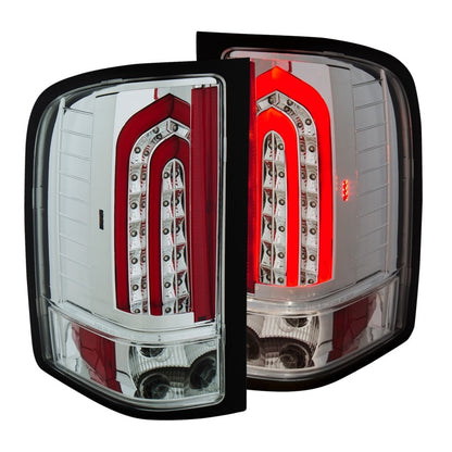 ANZO 2007-2013 Chevrolet Silverado 1500 LED Taillights Chrome