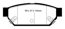 Load image into Gallery viewer, EBC 93-96 Eagle Summit 1.5 Redstuff Rear Brake Pads - eliteracefab.com