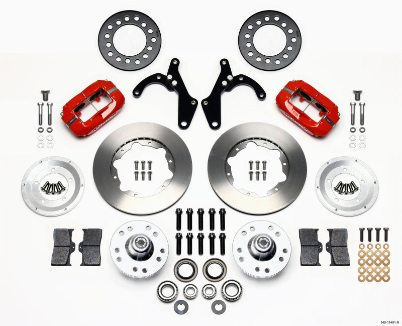 Wilwood Forged Dynalite Front Kit 11.00in Red 55-57 Chevy Wilwood