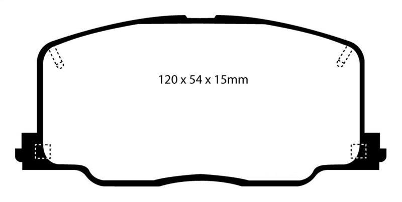 EBC 90-91 Lexus ES250 2.5 Yellowstuff Front Brake Pads - eliteracefab.com