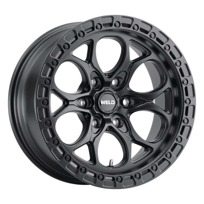 Weld Ledge Six W108 20x9 / 6x139.7 BP / 5 In BS Satin Black Wheel - eliteracefab.com