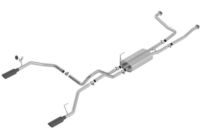 Borla 16-19 Nissan Titan 5.6L V8 2WD/4WD S-Type Catback Exhaust - Black Chrome Tips - eliteracefab.com