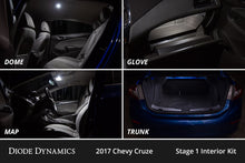 Load image into Gallery viewer, Diode Dynamics 11-15 Chevrolet Cruze Interior LED Kit Cool White Stage 2