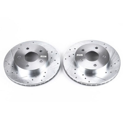 Power Stop 99-04 Jeep Grand Cherokee Front Evolution Drilled & Slotted Rotors - Pair PowerStop