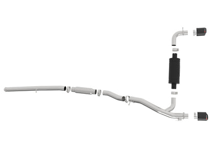 aFe Takeda 3in 304 SS Cat-Back Exhaust System w/ Carbon Fiber Tips 16-18 Ford Focus RS I4-2.3L (t) aFe