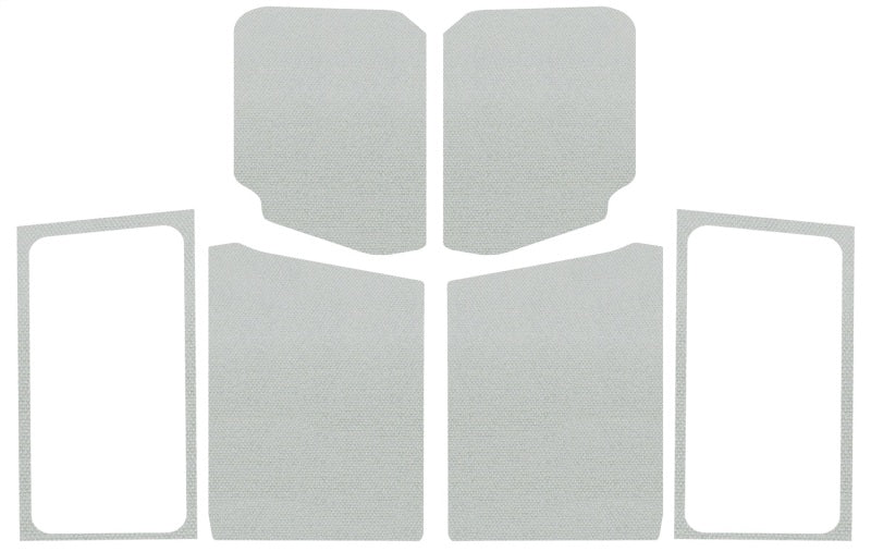 DEI 18-23 Jeep Wrangler JL 2-Door Boom Mat Complete Headliner Kit - 7 Piece - White DEI