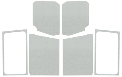 DEI 18-23 Jeep Wrangler JL 2-Door Boom Mat Complete Headliner Kit - 7 Piece - White DEI