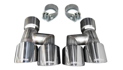 Corsa Twin 4.0in Polished Pro-Series Tip Kit (Clamps Included) CORSA Performance