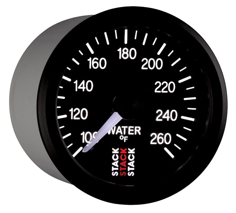 AutoMeter GAUGE; WATER TEMP; PRO STEPPER MOTOR; 52MM; BLK; 100-260deg.F; 1/8in. NPTF MALE AutoMeter