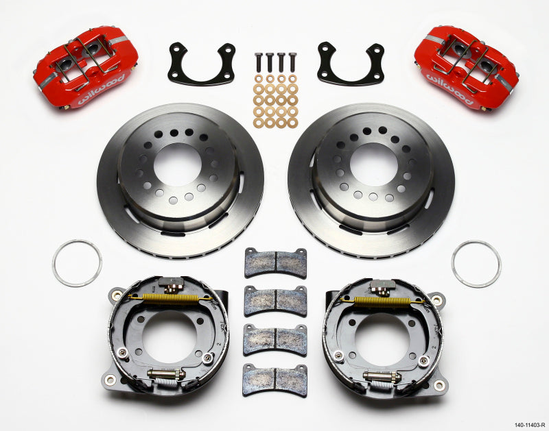 Wilwood Dynapro Low-Profile 11.00in P-Brake Kit - Red Small Ford 2.50in Offset Wilwood