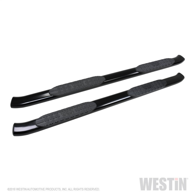 Westin 2019 Chevrolet Silverado/Sierra 1500 Crew Cab Non LD PRO TRAXX 5 Oval Nerf Step Bars - Black - eliteracefab.com