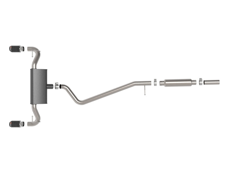 aFe Ford Bronco Sport 21-22 L3-1.5L (t)/L4-2.0L (t) Vulcan Cat-Back Exhaust System- Carbon Tips aFe