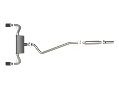 aFe Ford Bronco Sport 21-22 L3-1.5L (t)/L4-2.0L (t) Vulcan Cat-Back Exhaust System- Carbon Tips aFe