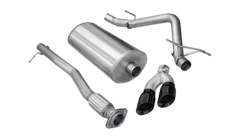 Corsa 11-13 GMC Sierra Ext. Cab/Std. Bed 1500 6.2L V8 Black Sport Cat-Back Exhaust CORSA Performance