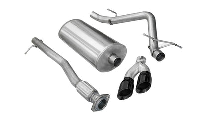 Corsa 11-13 GMC Sierra Ext. Cab/Std. Bed 1500 6.2L V8 Black Sport Cat-Back Exhaust CORSA Performance