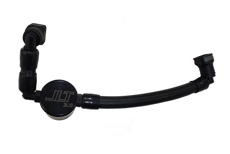 J&L 11-17 Ford Mustang V6 Passenger Side Oil Separator 3.0 V2 - Black Anodized - eliteracefab.com