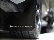 Load image into Gallery viewer, Rally Armor UR Mudflaps Black Urethane White Logo 2002-2007 Impreza/ 2002-2007 WRX / 2004-2007 STI - eliteracefab.com