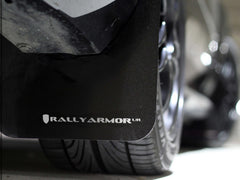 Rally Armor UR Mudflaps Black Urethane White Logo 2002-2007 Impreza/ 2002-2007 WRX / 2004-2007 STI - eliteracefab.com