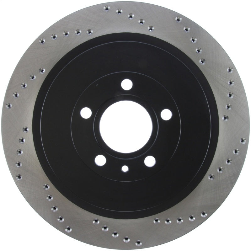 StopTech Premium High Carbon 13-14 Ford Mustang/Shelby GT500 Left Rear Disc Drilled Brake Rotor - eliteracefab.com