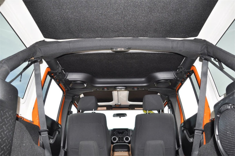 DEI 18-23 Jeep Wrangler JL 4-Door Boom Mat Headliner - 9 Piece - Black Leather Look DEI