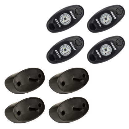 Rigid Industries Rock Light Kit- Amber (4 lights) - eliteracefab.com