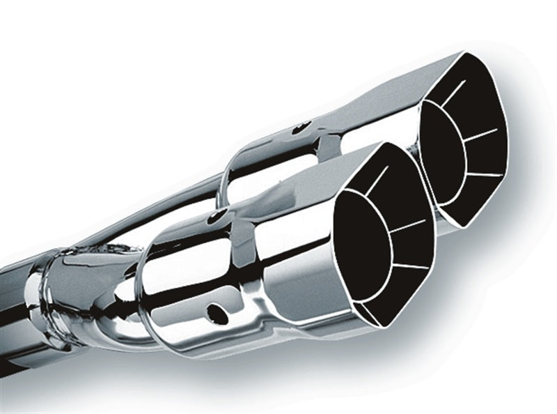 Borla Universal Polished Tip Dual Square Angle-Cut Intercooled (inlet 2 1/2in. Outlet 2 7/8 x 3 3/8i - eliteracefab.com