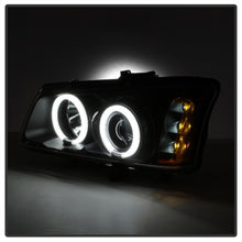 Load image into Gallery viewer, Spyder Chevy Silverado 1500 03-06 Projector HeadlightsCCFLHalo LED Blk High H1 PRO-YD-CS03-CCFL-BK - eliteracefab.com