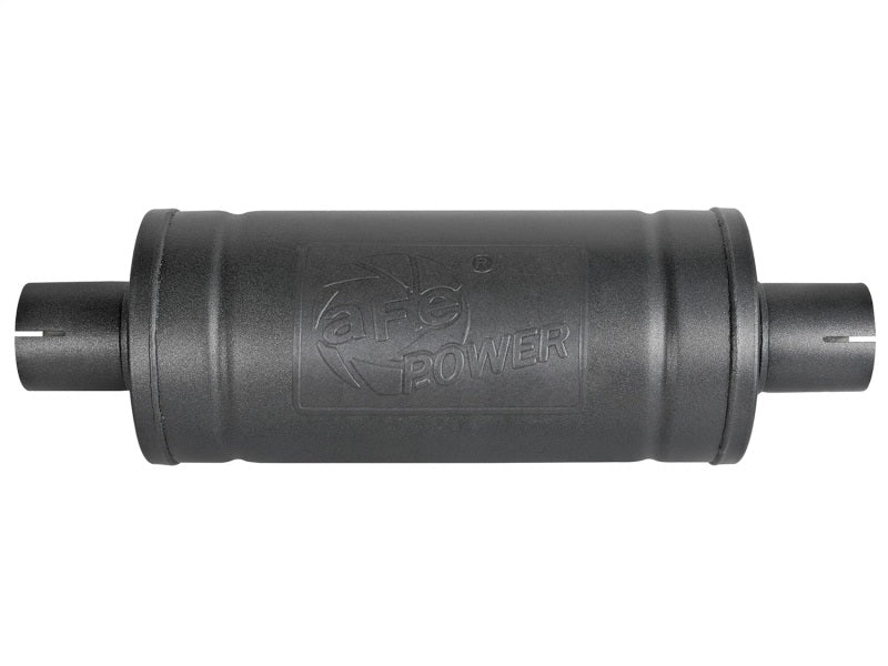 aFe MACH Force-Xp 409 SS Muffler w/ Black finish 2-1/2in Inlet & Oulet 14in x 16in Diameter aFe