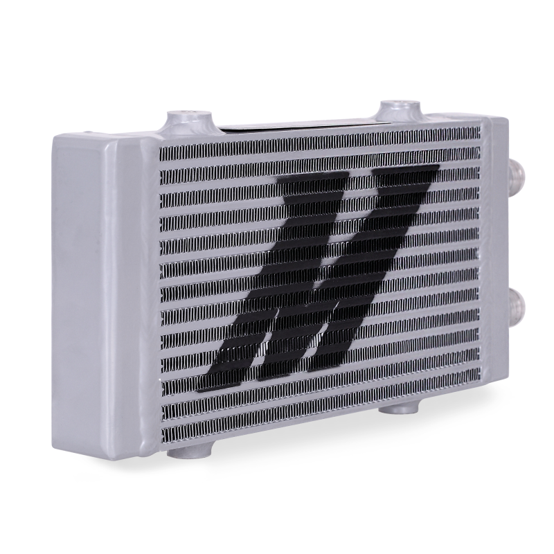 Mishimoto Universal Small Bar and Plate Dual Pass Silver Oil Cooler - eliteracefab.com