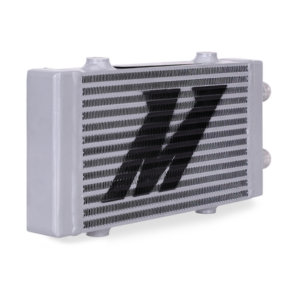 Mishimoto Universal Small Bar and Plate Dual Pass Silver Oil Cooler - eliteracefab.com