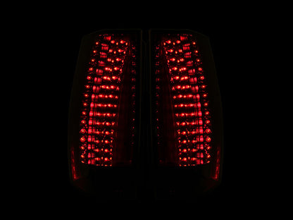 ANZO 2007-2014 Chevrolet Suburban LED Taillights Red/Clear - Escalade Look ANZO