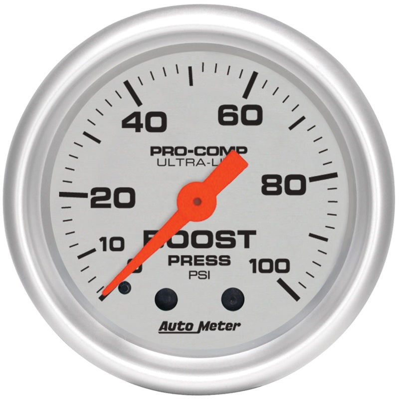Autometer Ultra-Lite 52mm 0-100 PSI Mechanical Boost Gauge 4306