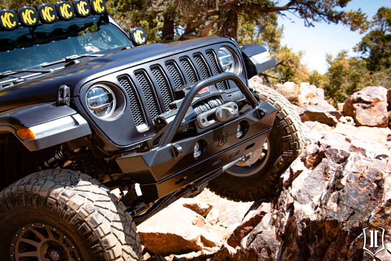 ICON 2018+ Jeep Wrangler JL / 2020+ Jeep Wrangler JT Pro Series Front Bumper w/Bar/Tabs ICON