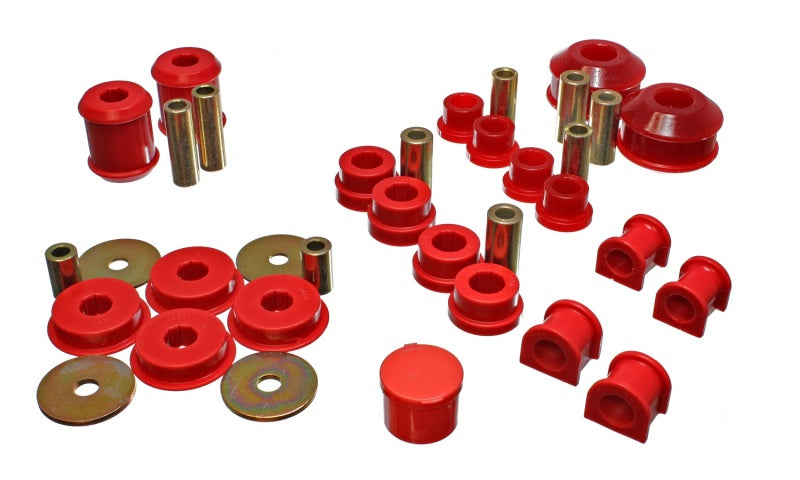 Energy Suspension 03-05 Mitsubishi Lancer EVO 8 Red Hyper-flex Master Bushing Set - eliteracefab.com