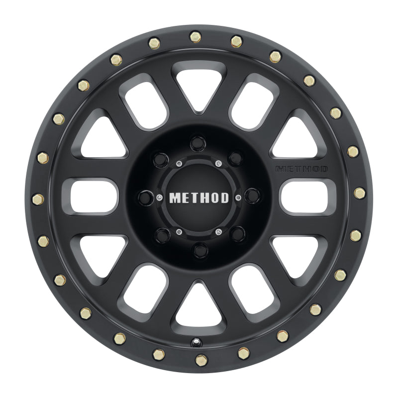 Method MR309 Grid 17x8.5 0mm Offset 8x6.5 130.81mm CB Matte Black Wheel - eliteracefab.com