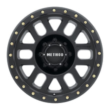 Load image into Gallery viewer, Method MR309 Grid 17x8.5 0mm Offset 8x6.5 130.81mm CB Matte Black Wheel - eliteracefab.com